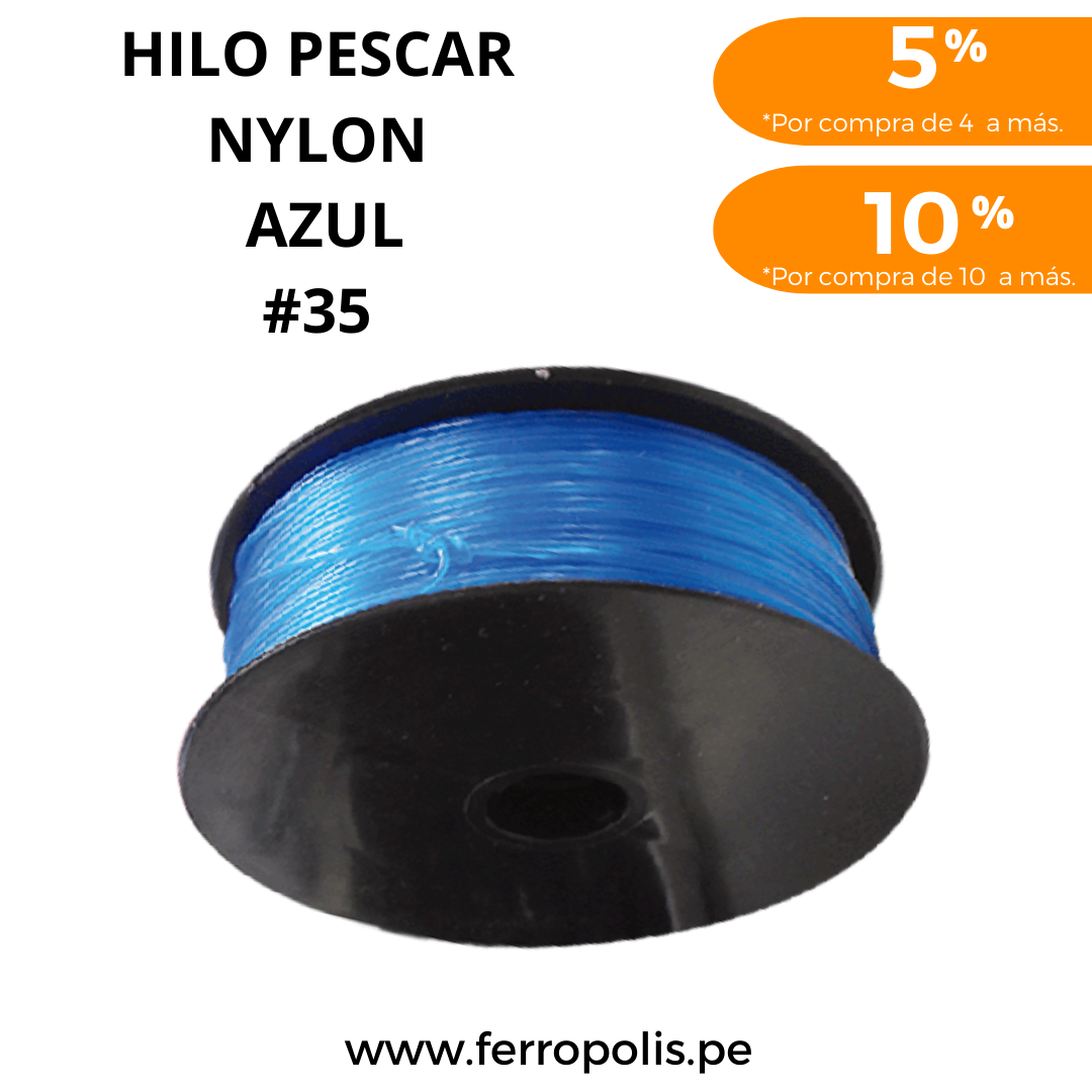 HILO PESCAR NYLON AZUL #35 WOLFOX – Ferropolis PERU