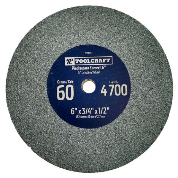 PIEDRA ESMERIL BANCO 6" ANCHO 3/4" "TOOLCRAFT"