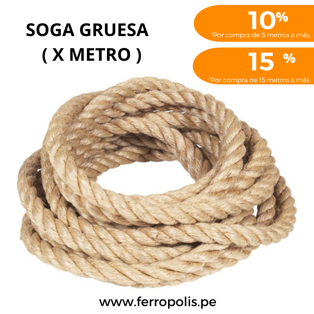 SOGA GRUESA ( x metro ) – Ferropolis PERU