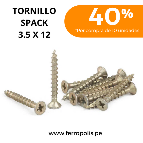 TORNILLO SPACK 3.5 X 12 ( GR≈10PCS APROX)