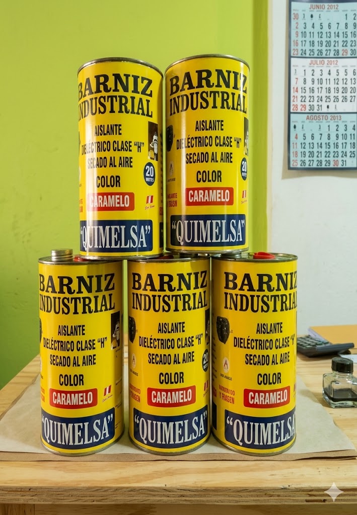 BARNIZ DIELECTRICO "CLASE H" SECADO RAPIDO 1 GALON CARAMELO "QUIMELSA"