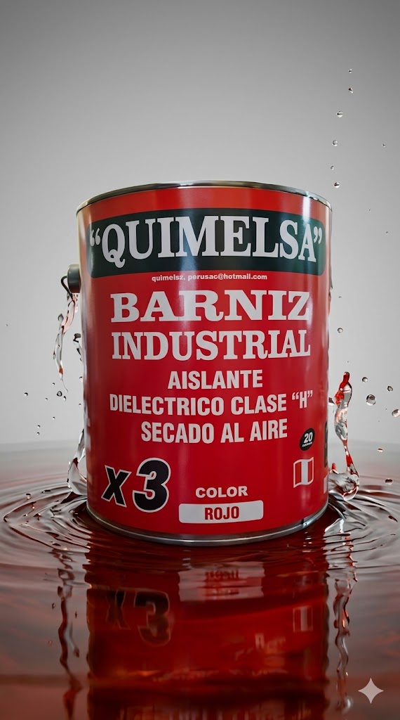 BARNIZ DIELECTRICO "CLASE H" SECADO RAPIDO 1 GALON ROJO "QUIMELSA"