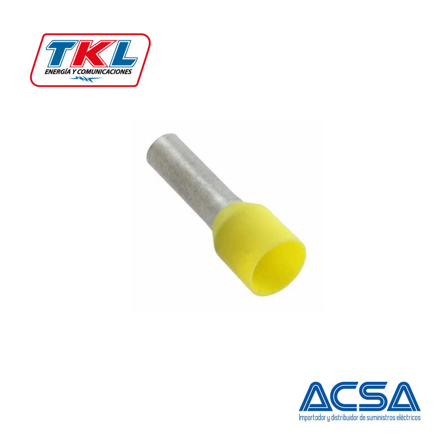 TERMINAL MANGUITO 18AWG 8MM " TKL AMARILLO"