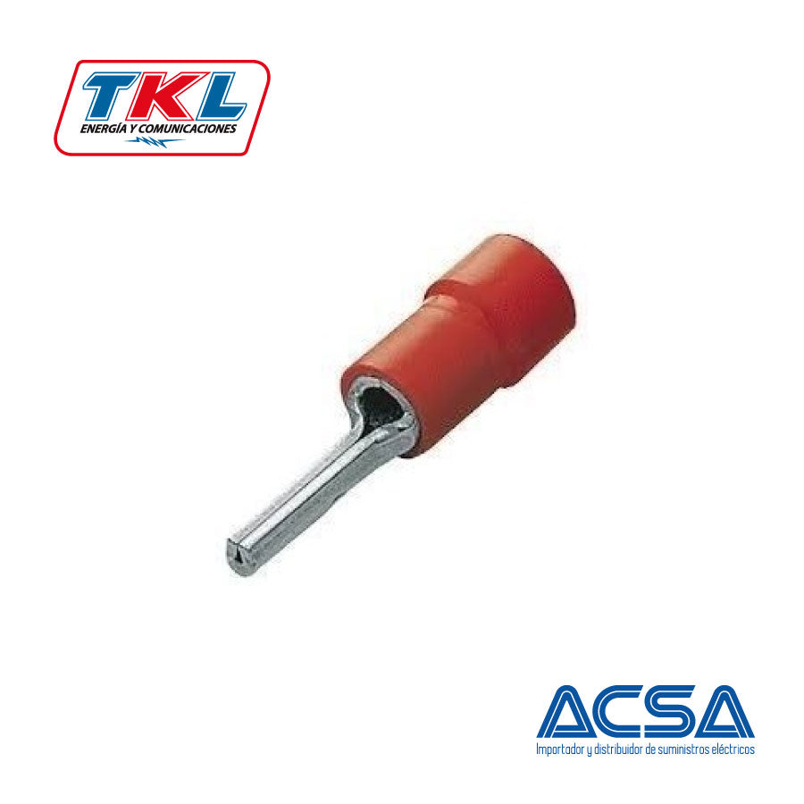 TERMINAL PIN 1.9MM 22-16AWG "TKL ROJO"