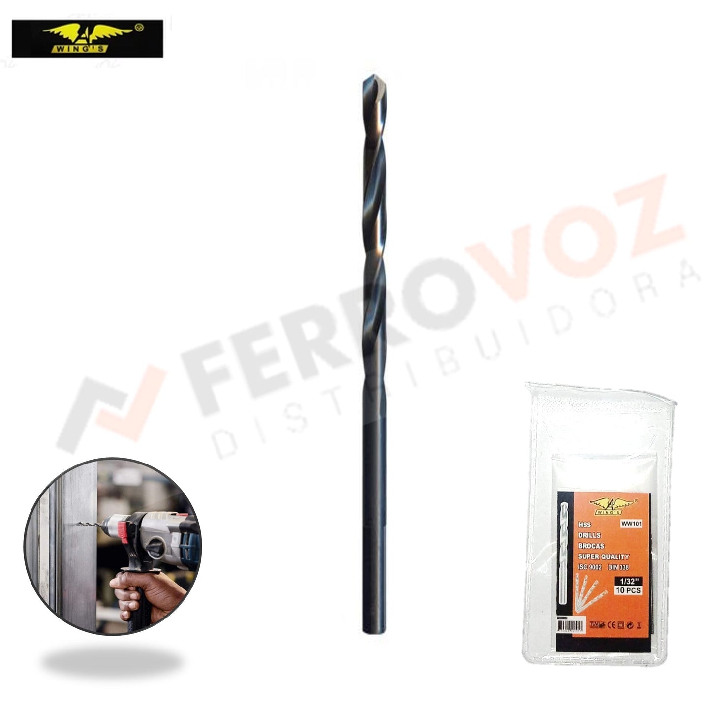 BROCA METAL HSS 1/32" 0.79MM COMERCIAL