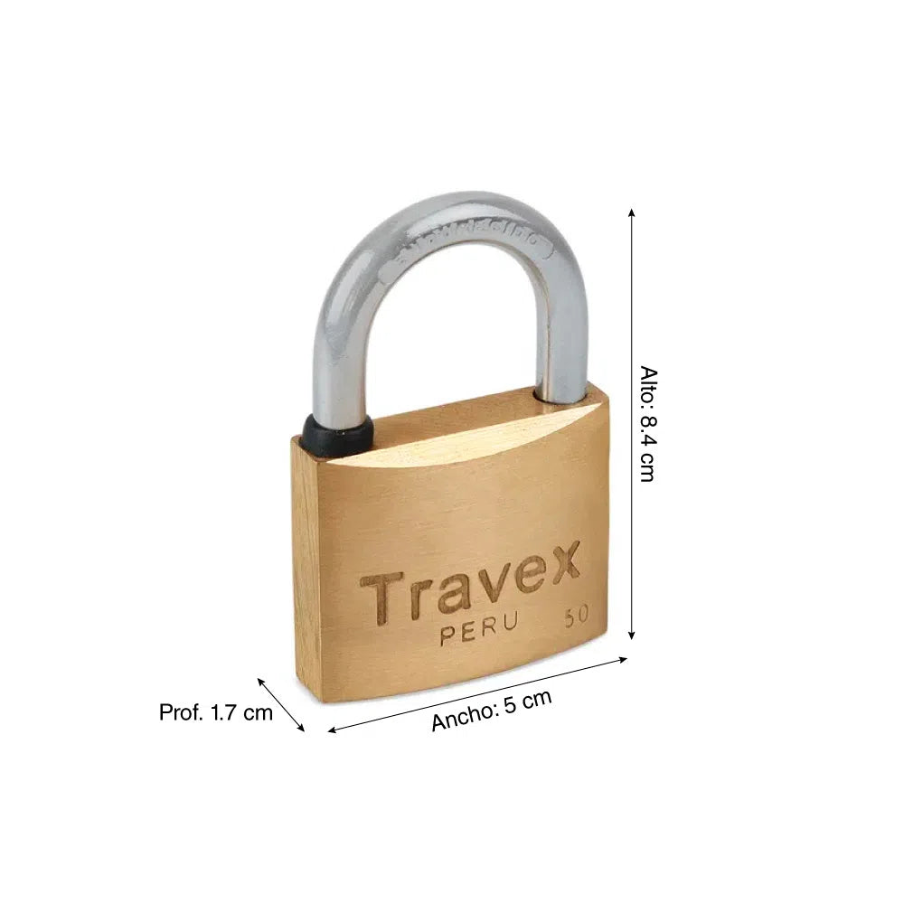 CANDADO BRONCE 50 mm. 300 g. "TRAVEX"