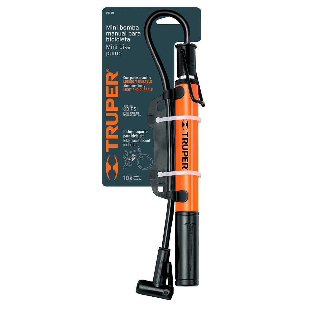 INFLADOR MINI MANUAL 60 PSI "TRUPER"