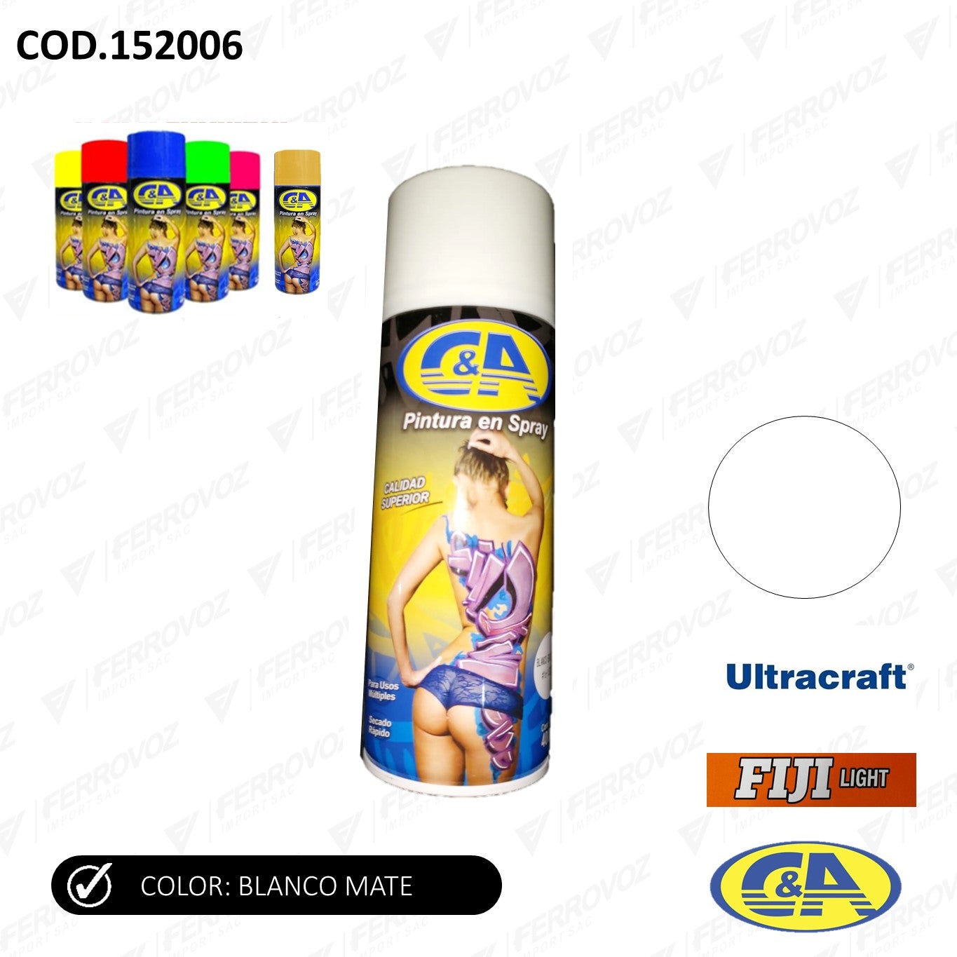 PINTURA SPRAY BLANCO MATE