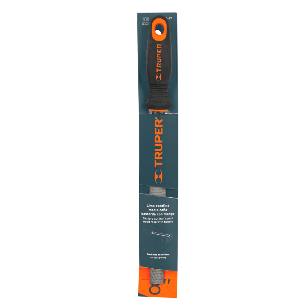 LIMA ESCOFINA 8"CON MANGO DOBLE INYECCIÒN "TRUPER"