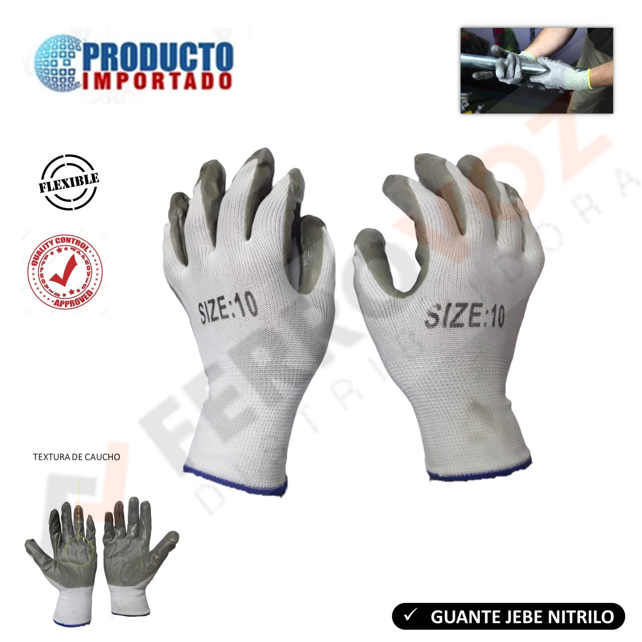 GUANTE TELA JEBE NITRILO ANTICORTE
