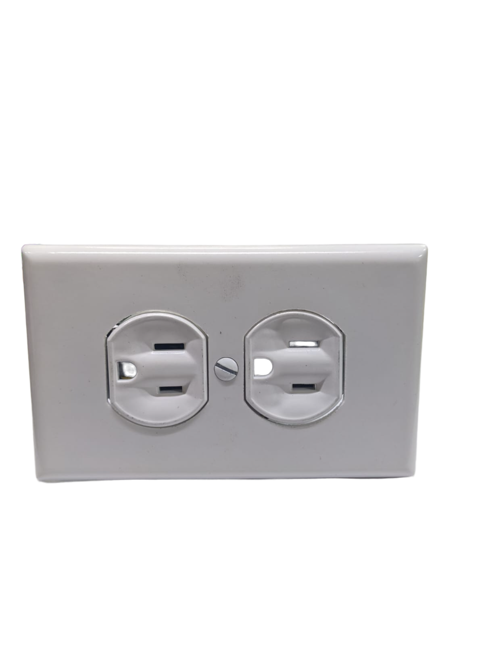 TOMACORRIENTE DOBLE TIERRA P/ EMPOTRAR AMERICANO "LEVITON"