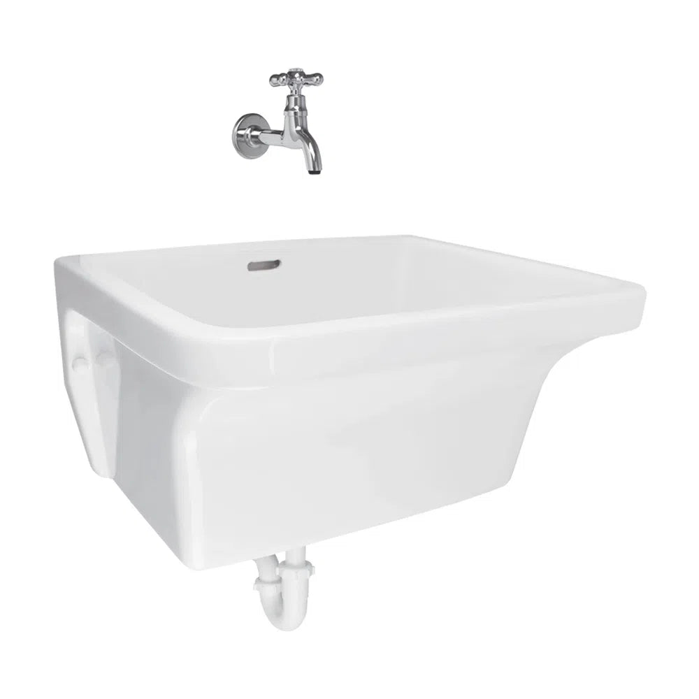 LAVADERO UNA FOSA FIBRA VIDRIO 45 X 40 CM (27CM PROFUNDIDAD)