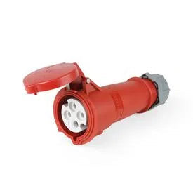 ENCHUFE INDUSTRIAL TREIFASICO 16A HEMBRA ROJO "MENNEKES"