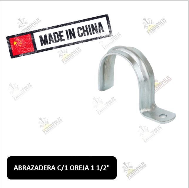 ABRAZADERA C/1 OREJA 1 1/2" INC. TORNILLOS ( X PAR)