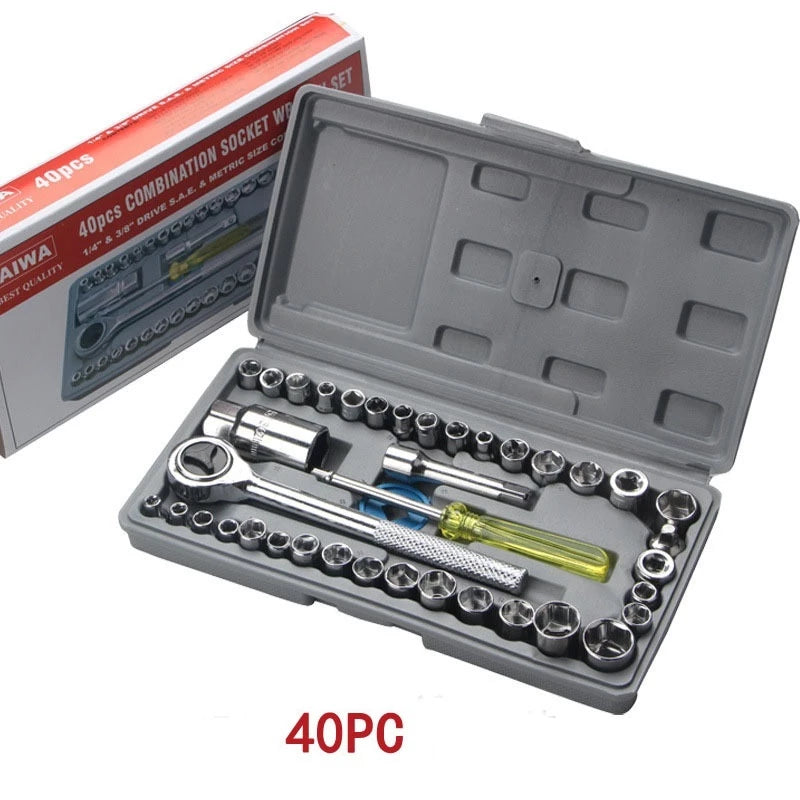 SET DADOS 1/4" & 3/8" "AIWA" 40 PCS