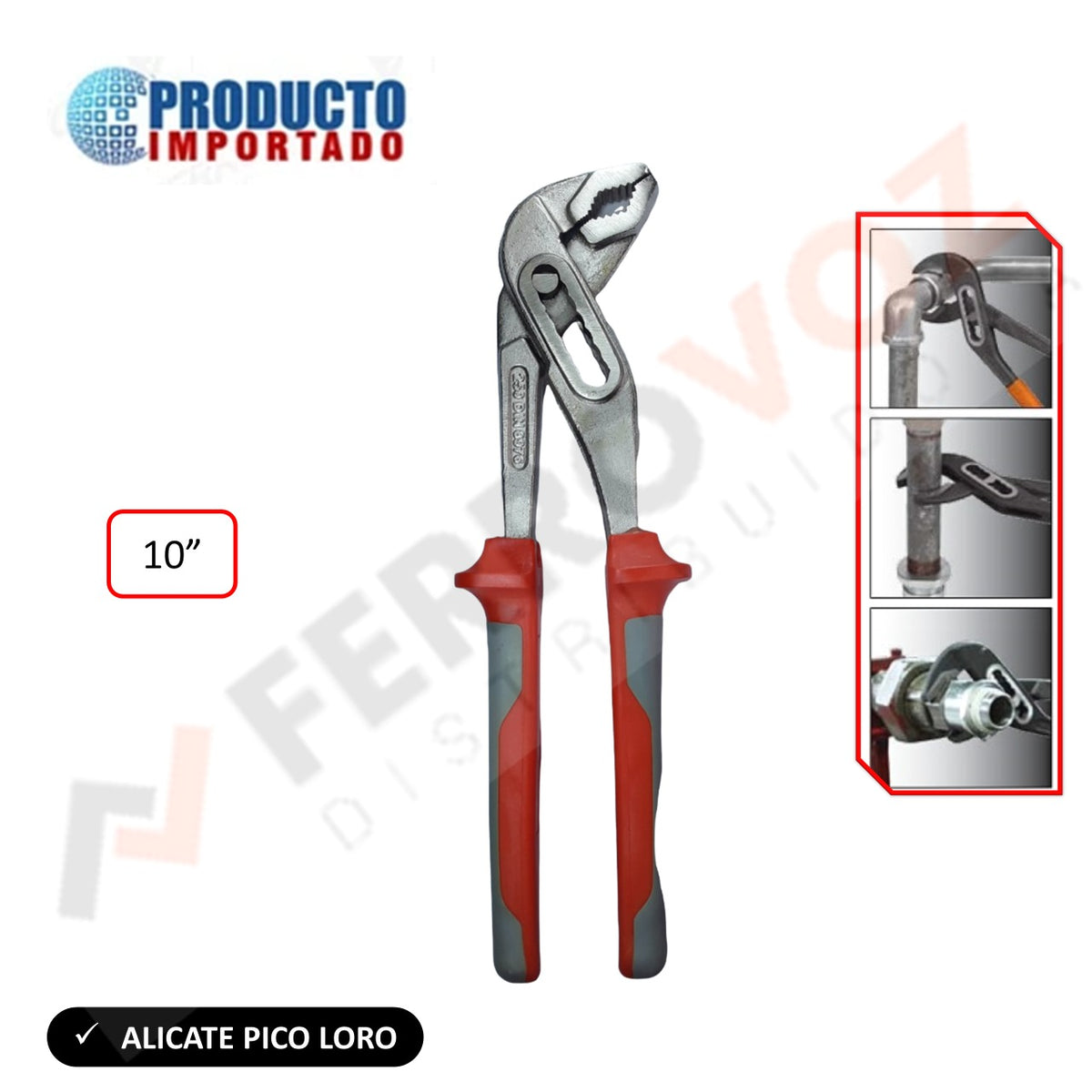 ALICATE PICO LORO M/GOMA 10"