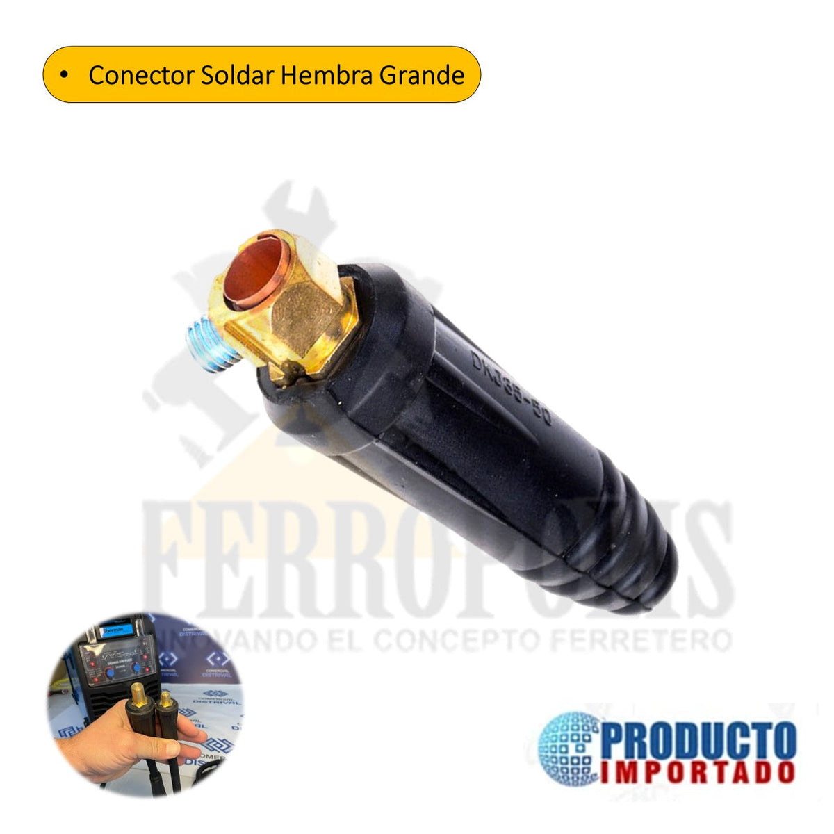CONECTOR SOLDAR MACHO GRANDE 12.70mm