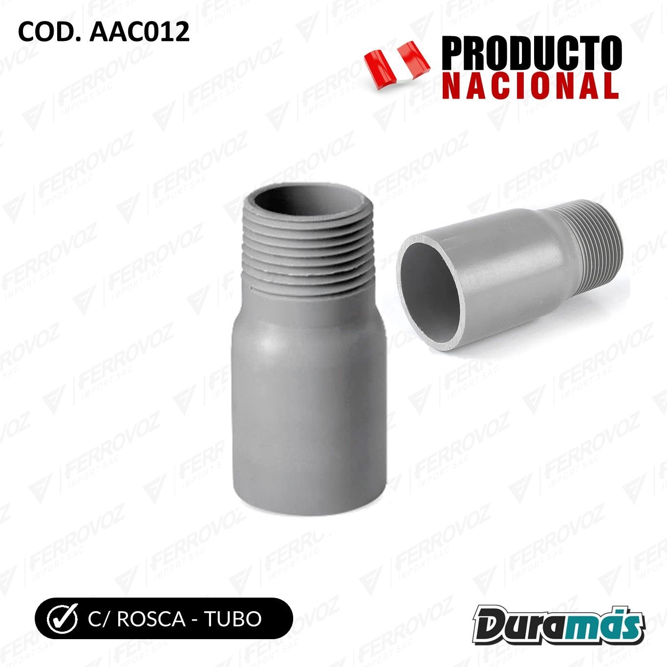 ADAPTADOR AGUA PVC 3/4" CR TUBO COMERCIAL