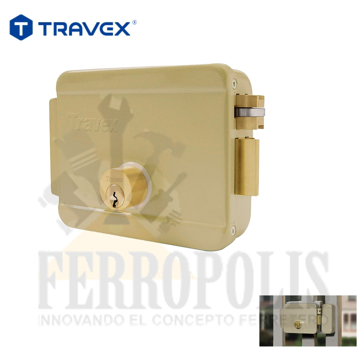 CHAPA ELECTRICA #1000S SIN BOTON "TRAVEX"