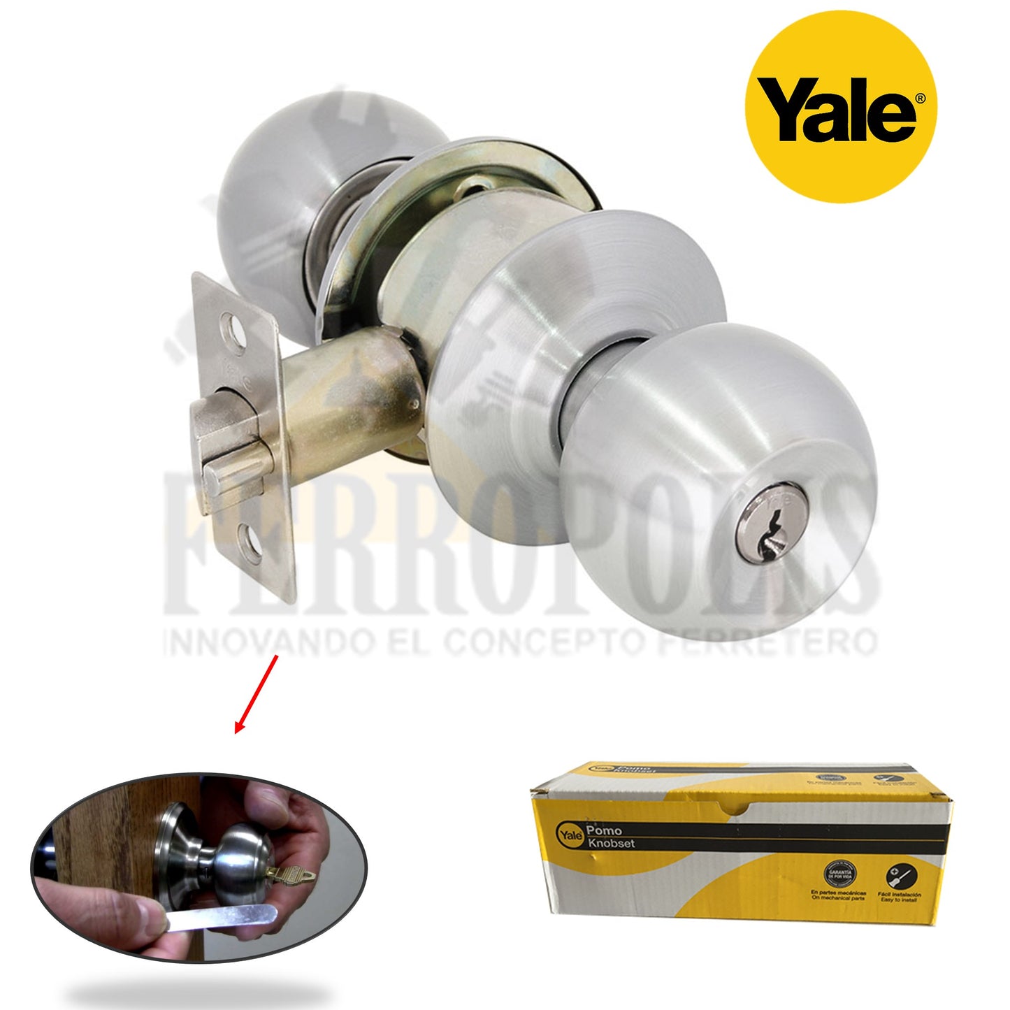 CHAPA BOLA PLATEADA SEMIPESADA "YALE"