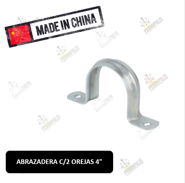 ABRAZADERA C/2 OREJAS 4" INC. TORNILLOS (X PAR)