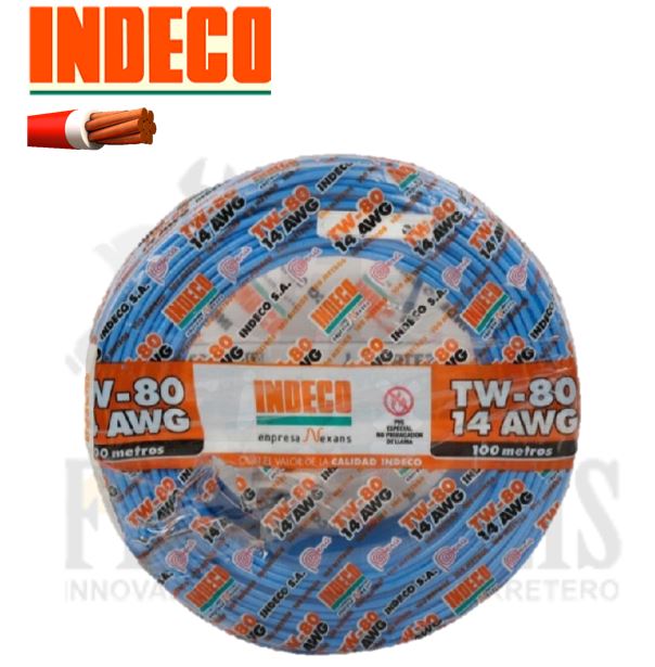 CABLE ELECTRICO #14 X 7 HILOS TW80 "INDECO" ORIGINAL ( X ROLLO )