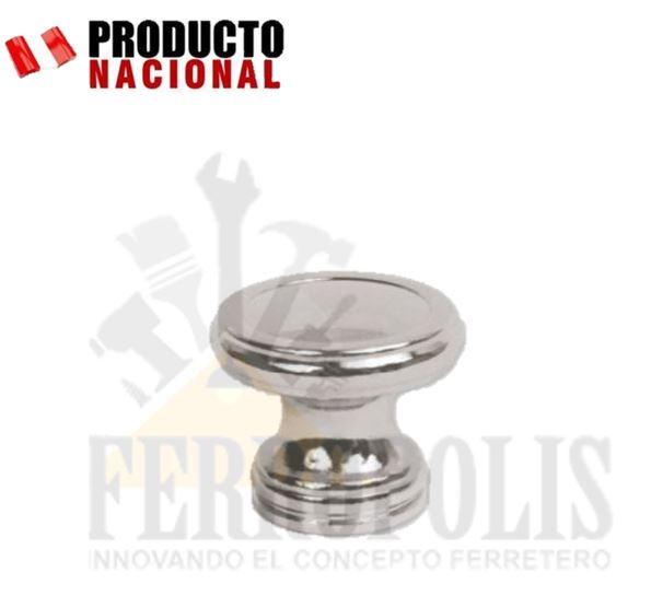 TIRADOR BOTON ALUMINIO CHICO inc. tornillo