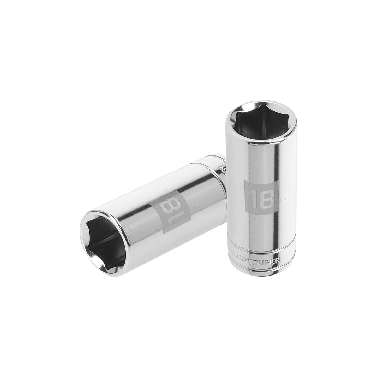 DADO TUBULAR HEXAGONAL 3/8"x 18MM "TRUPER"