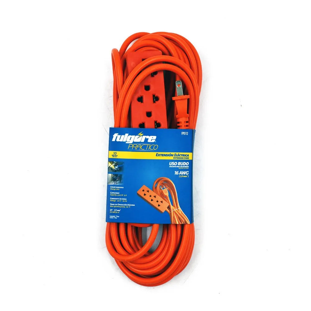 EXTENSION ELECTRICA NARANJA 20M FULGURE