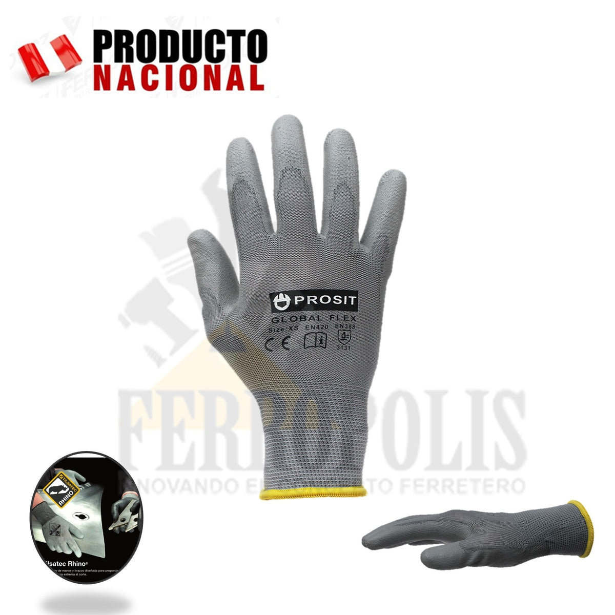 GUANTE PU PROSIT (NEGRO ,S)