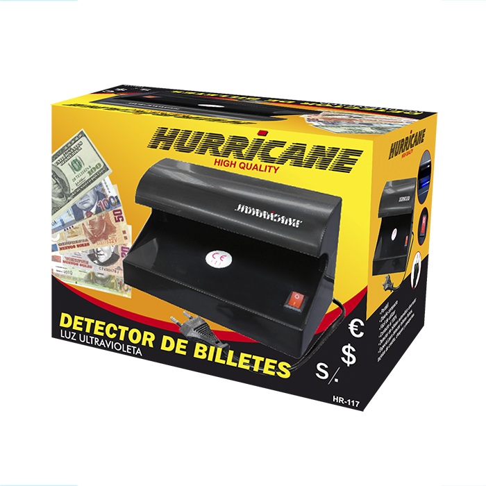 DETECTOR D/BILLETES ULTRAVIOLETA "HURRICANE"