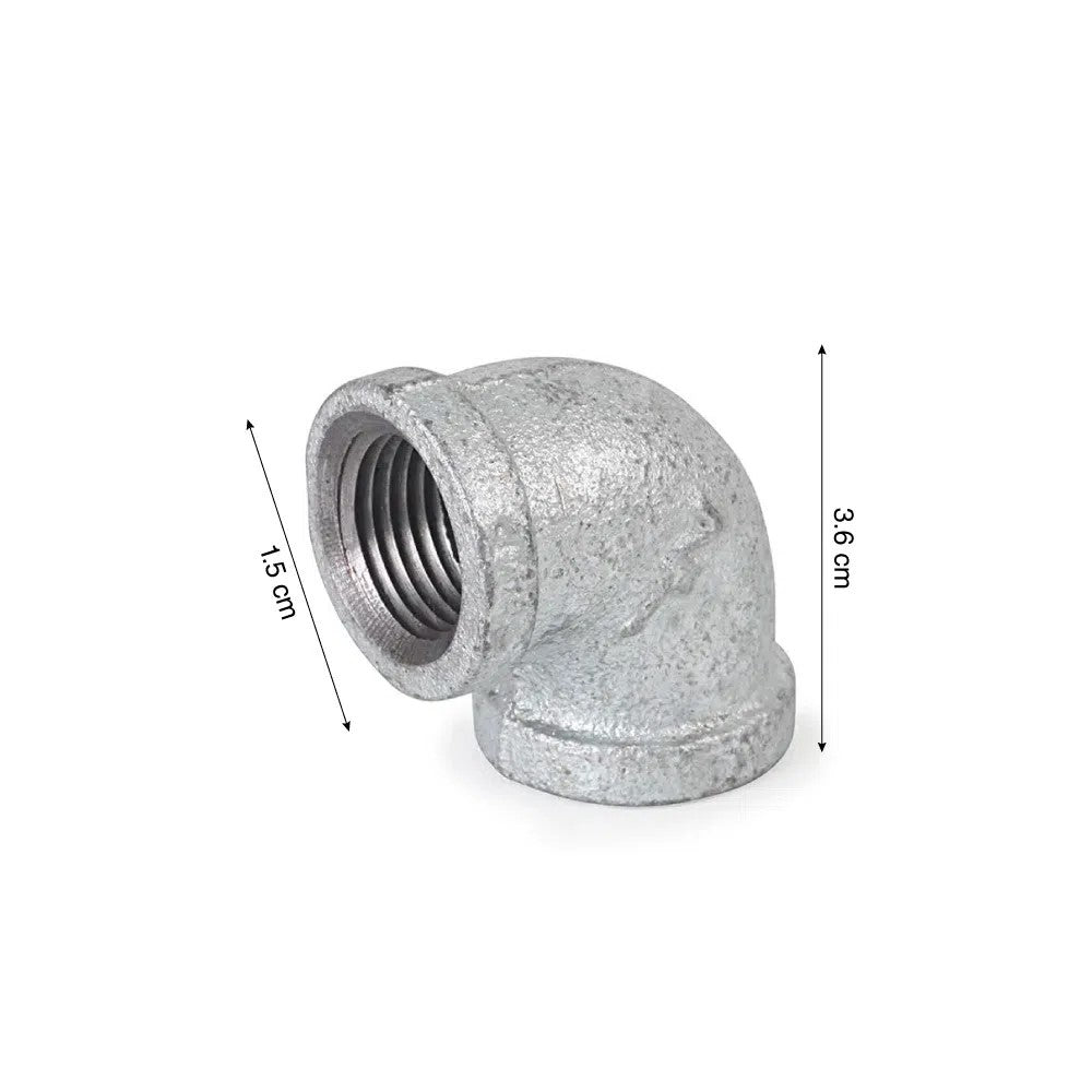 CODO GALVANIZADO 1/2" X 90 "COMERCIAL"