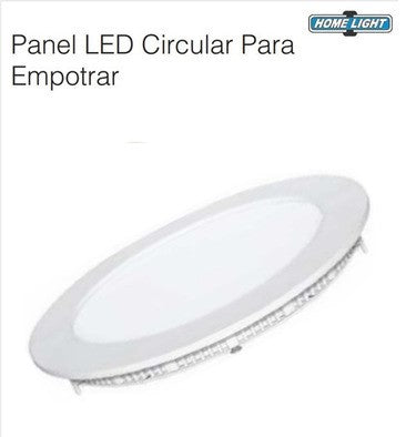 PANEL LED VISIBLE REDONDO 6 W EMPOTRAR "IMPORTADO"