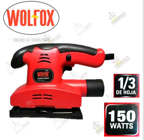 LIJADORA ORBITAL 150W "WOLFOX"
