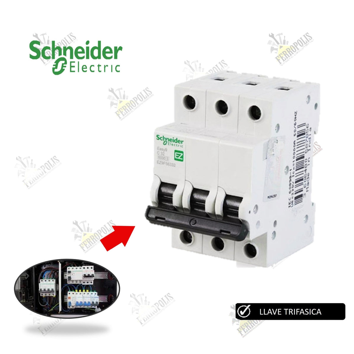 LLAVE TERMICA TRIFASICA 32A "SCHNEIDER"
