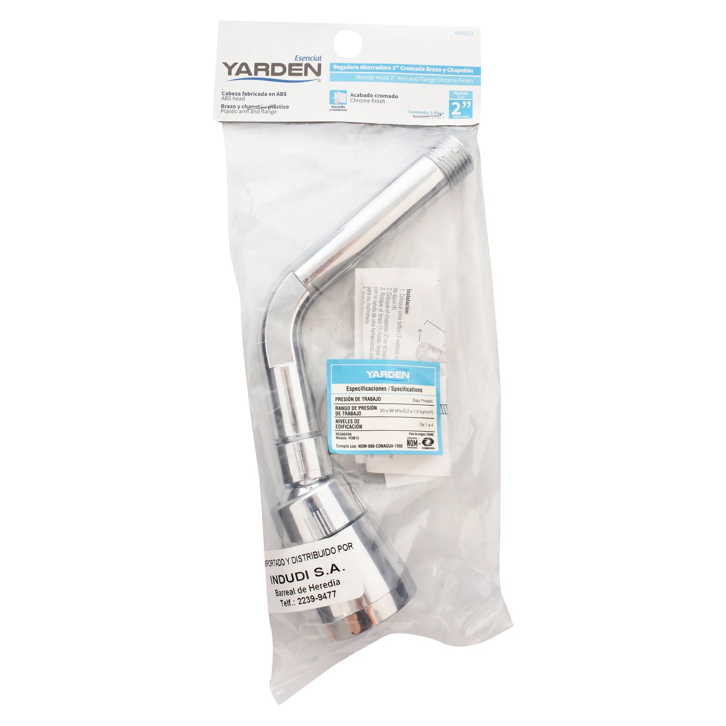CABEZA DUCHA 2" C/BRAZO "YARDEN"
