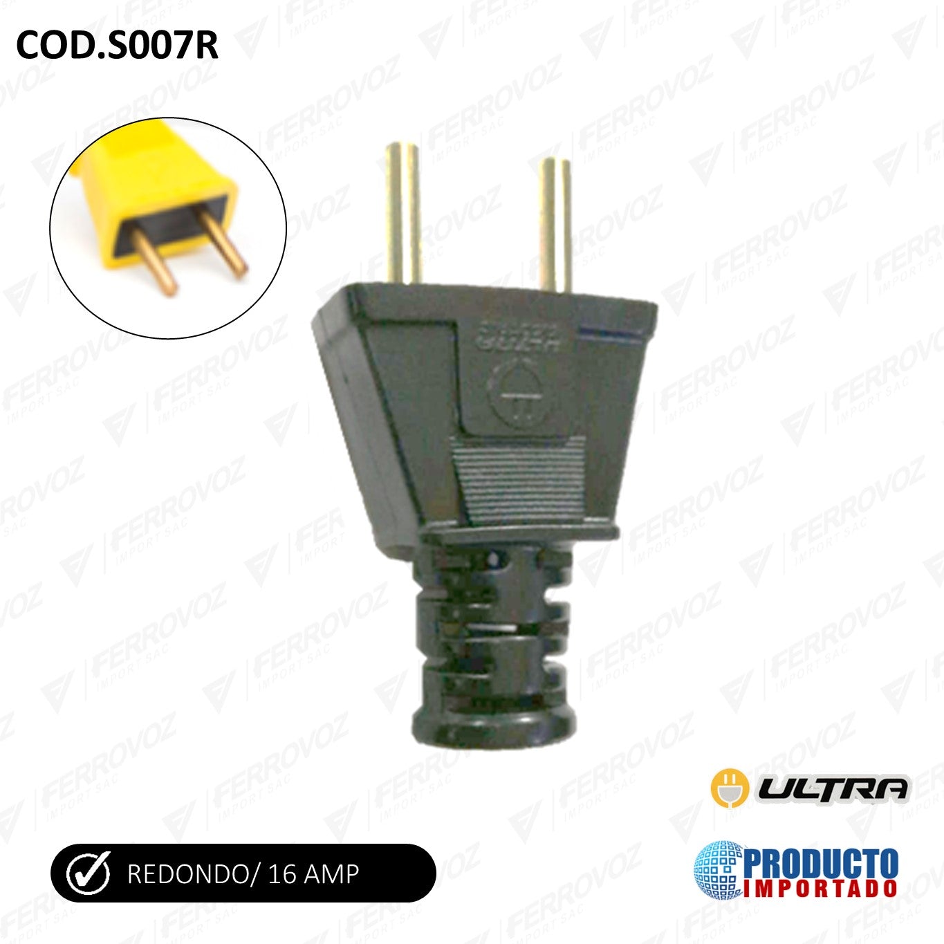 ENCHUFE TIPO VISION REDONDO "IMPORTADO"