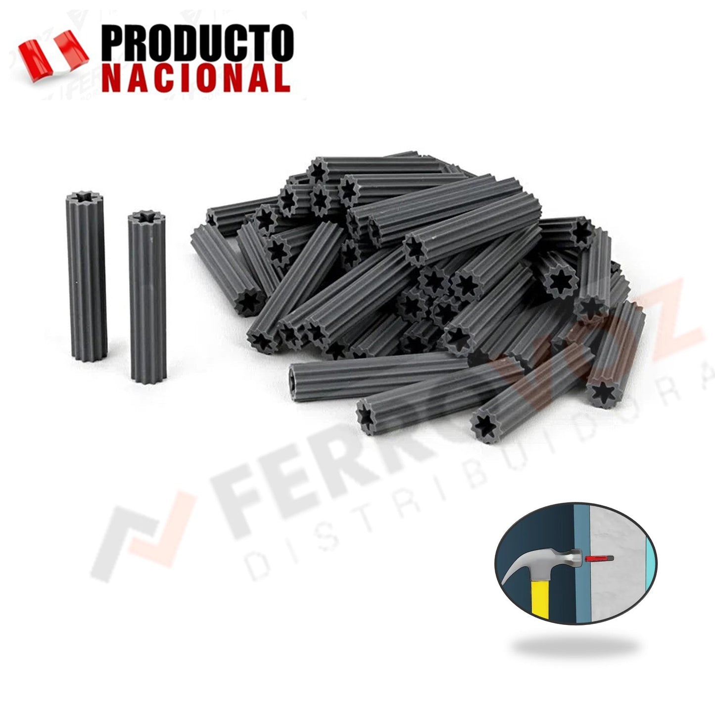 TARUGO PLÁSTICO PLOMO 1/2" ( X UND )