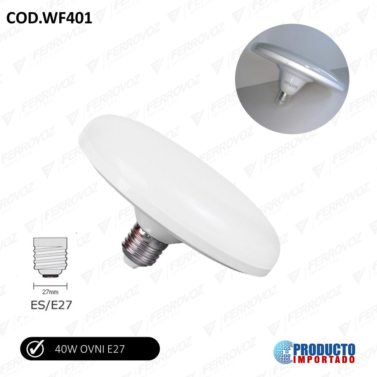 LAMPARA LED OVNI 40W" " FOXWEE L "