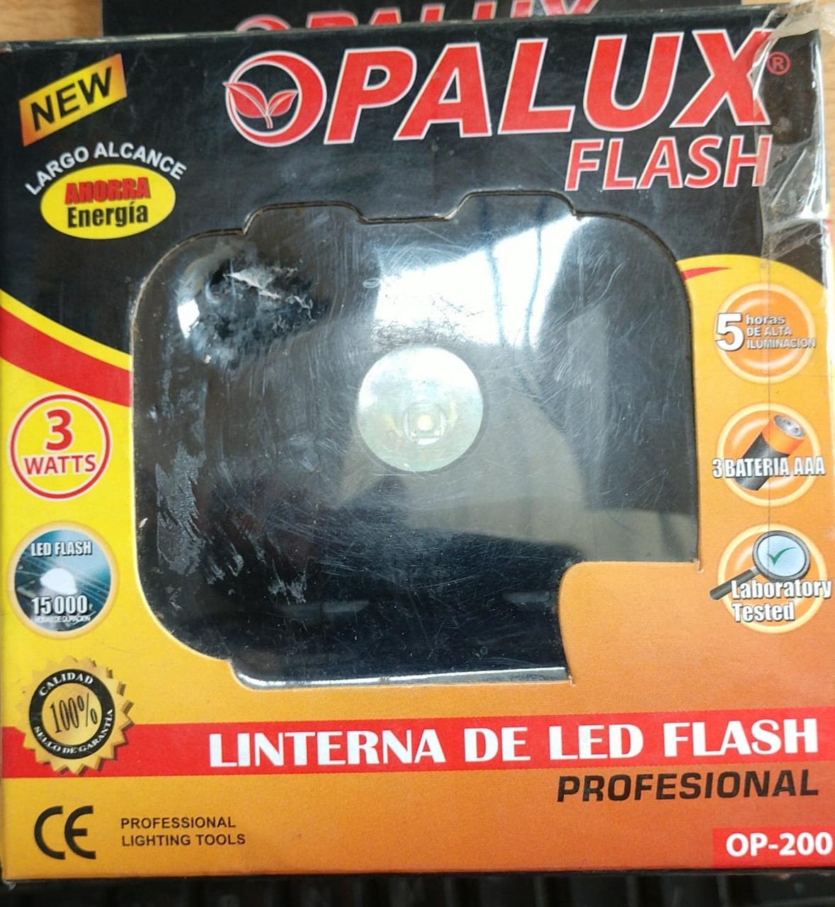 LINTERNA LED FLASH MINERA "OPALUX"
