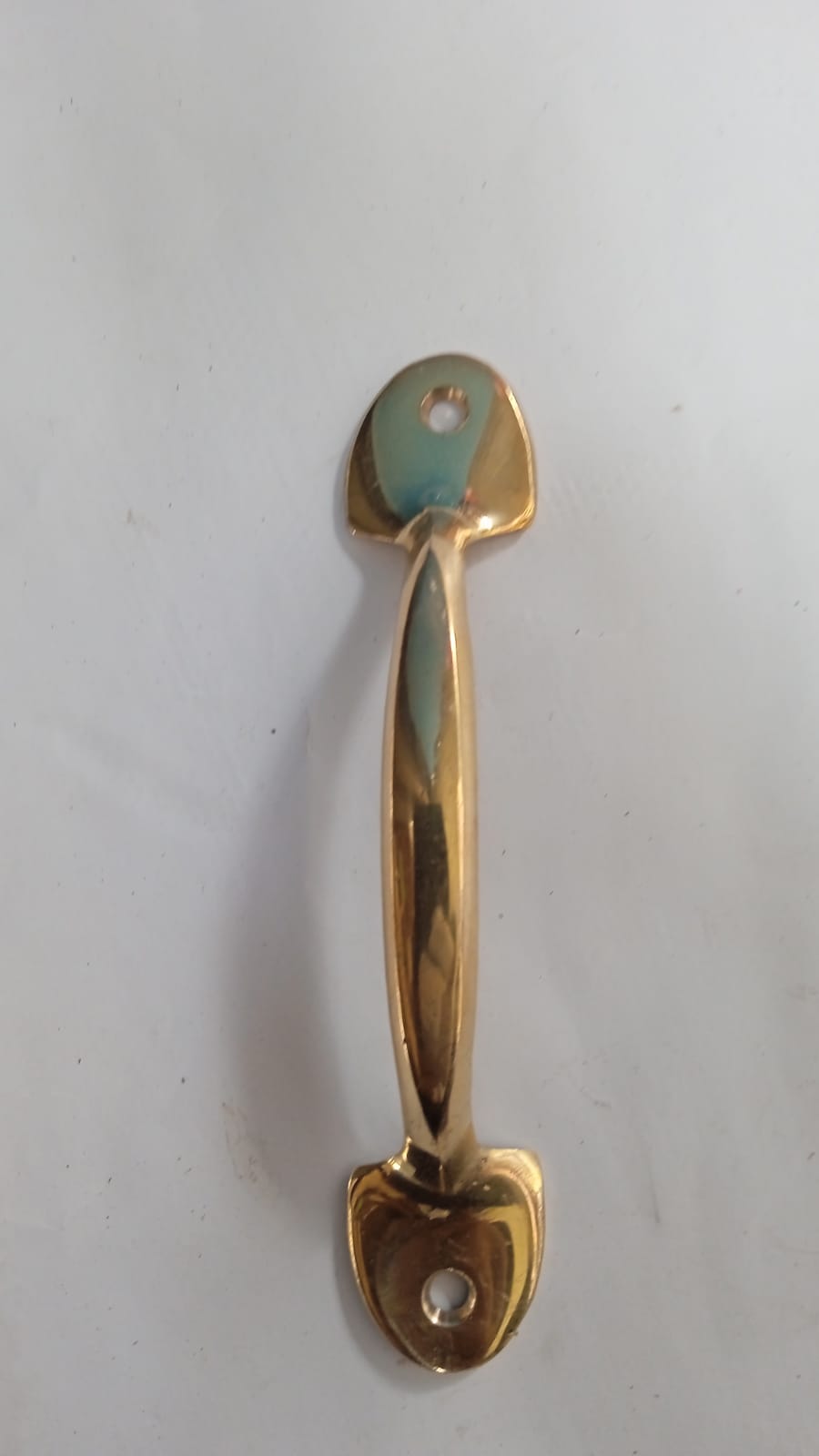 TIRADOR PARCHE OVALADO BRONCE PEQUEÑO 11CM INC. TORNILLOS