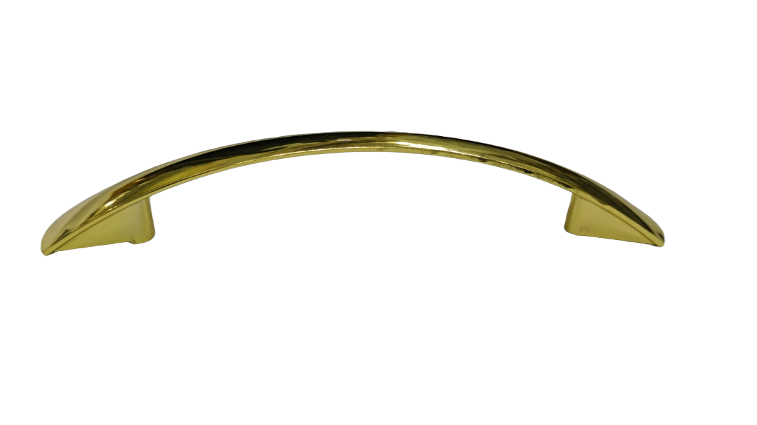 TIRADOR METAL CORBATA DORADO 31/2CM INC. TORNILLOS