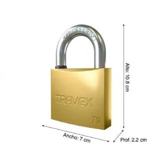 CANDADO BRONCE 70 mm. 780 g. "TRAVEX"