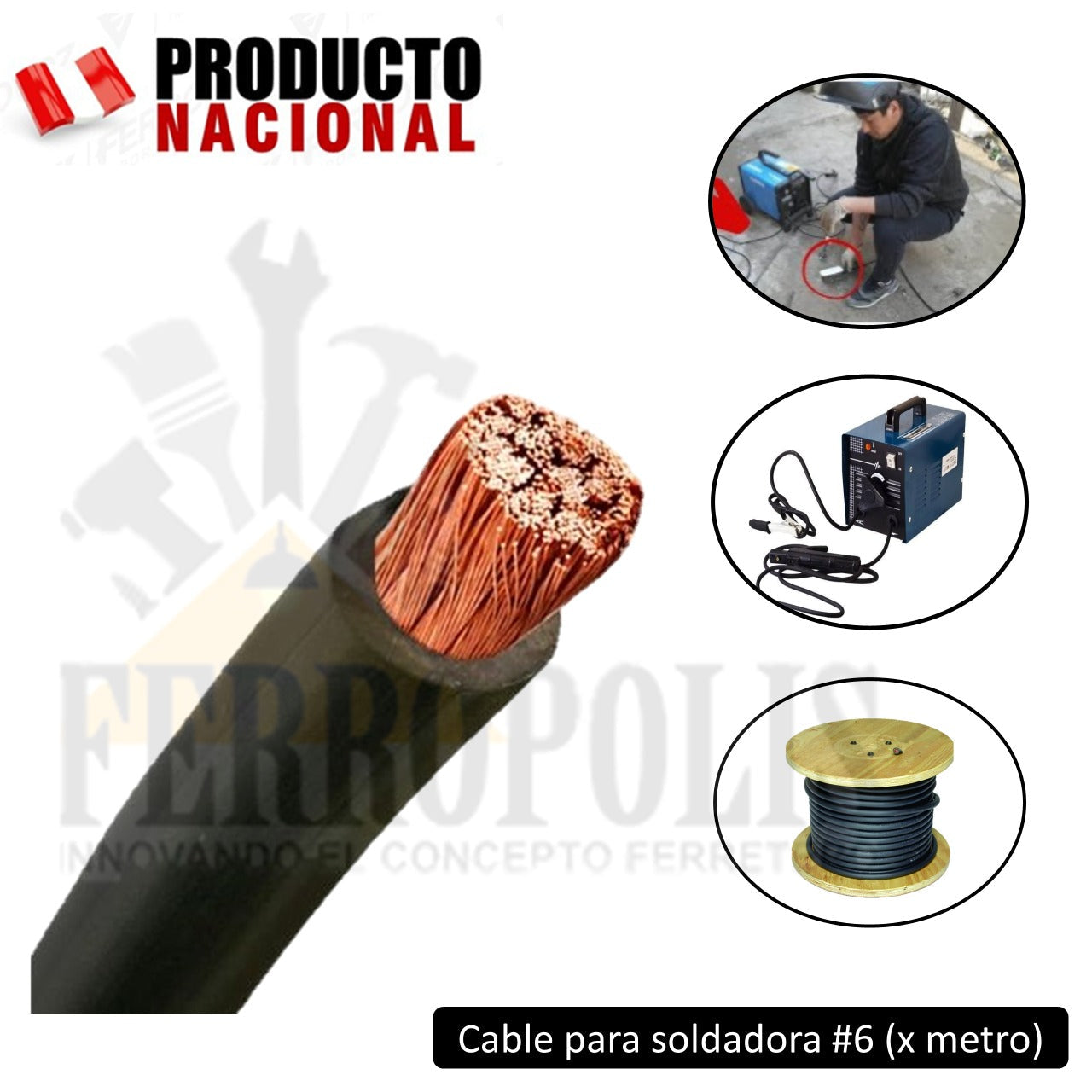 CABLE SOLDAR #6 ( X METRO) INDECO