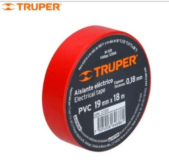 CINTA AISLANTE 19MM X 18 MT ROJO "TRUPER"