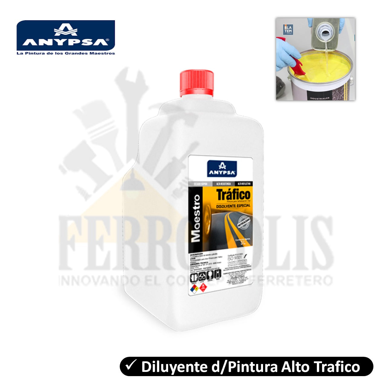 DISOLVENTE D/PINTURA ALTO TRAFICO "ANYPSA"
