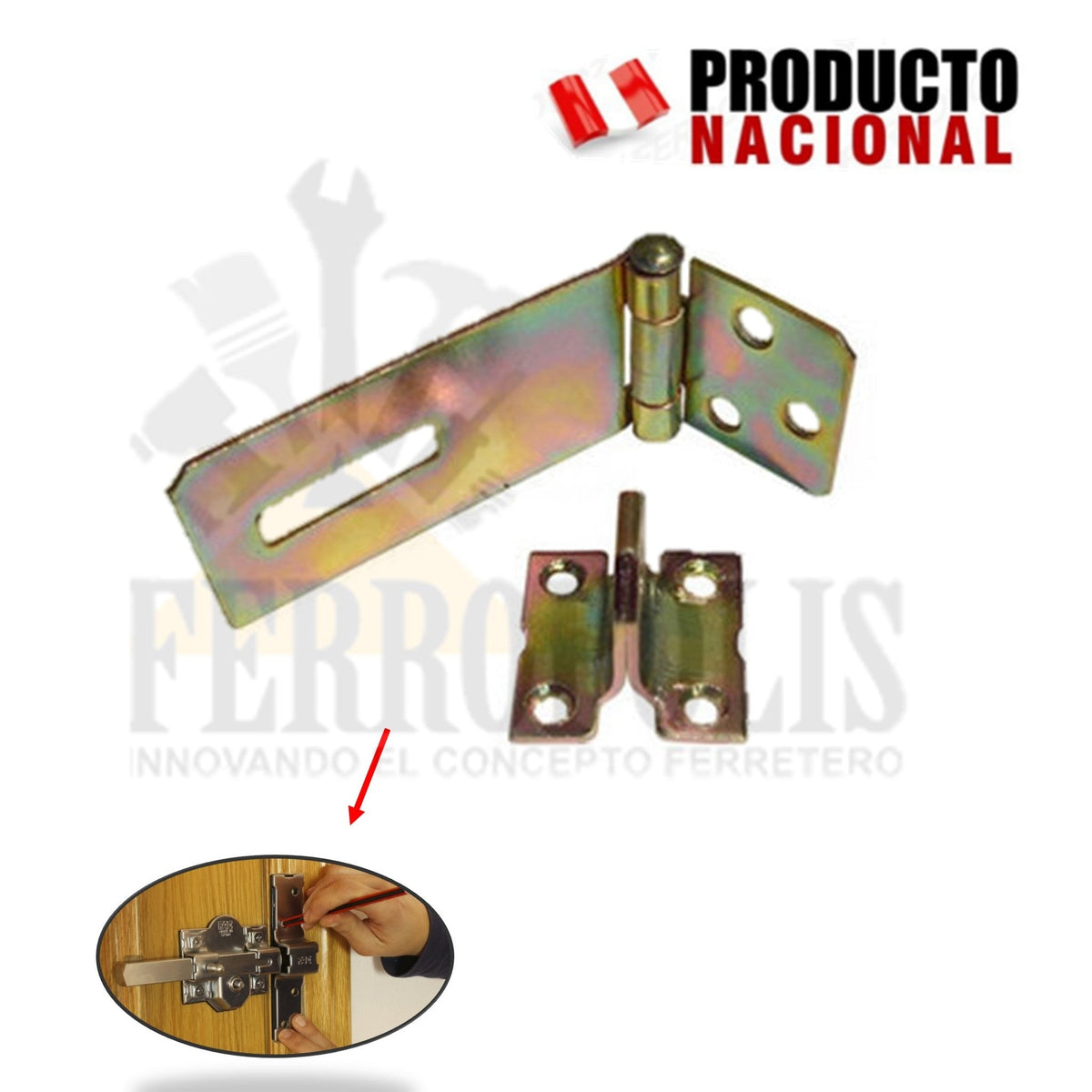CERROJOS ALDABA TROPICALIZADO 3" inc. tornillos ( x unidad )