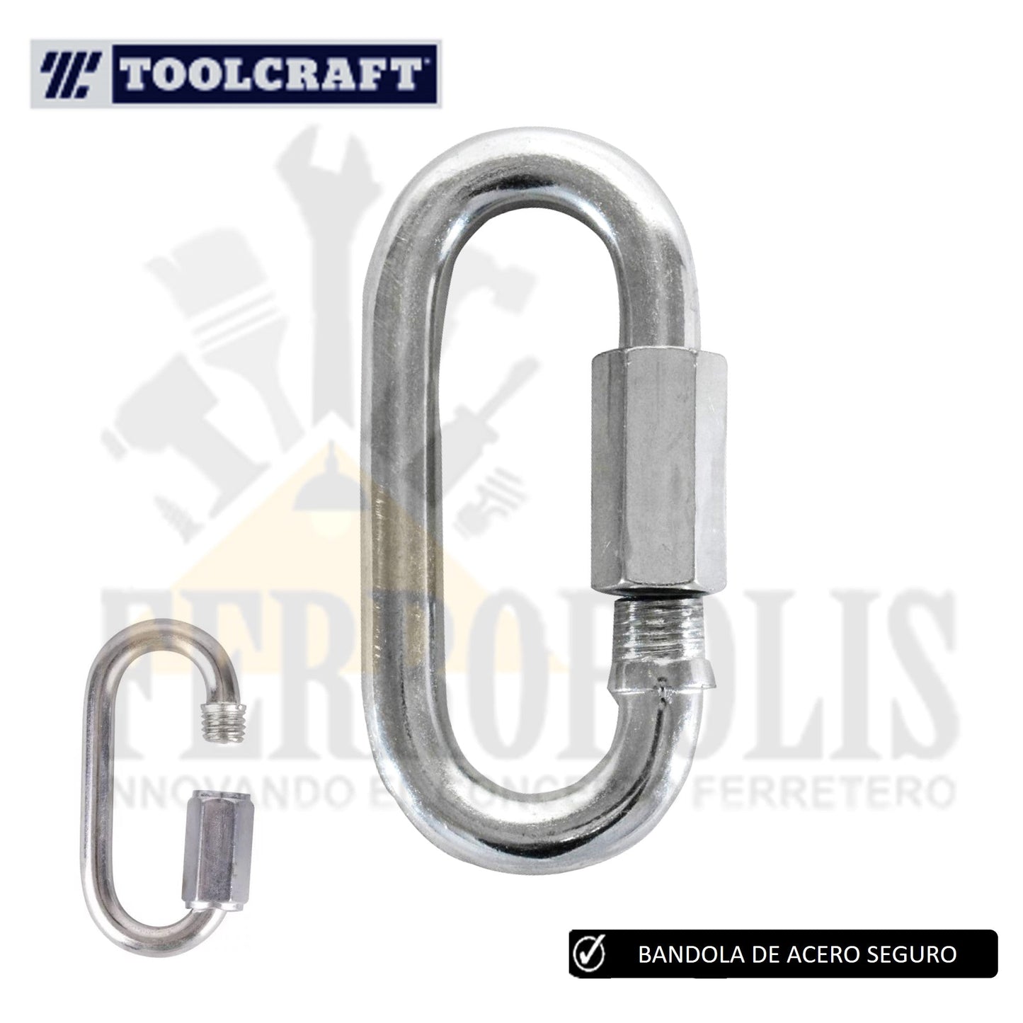 BANDOLA DE ACERO SEGURO 1/8" TOOLCRAFT