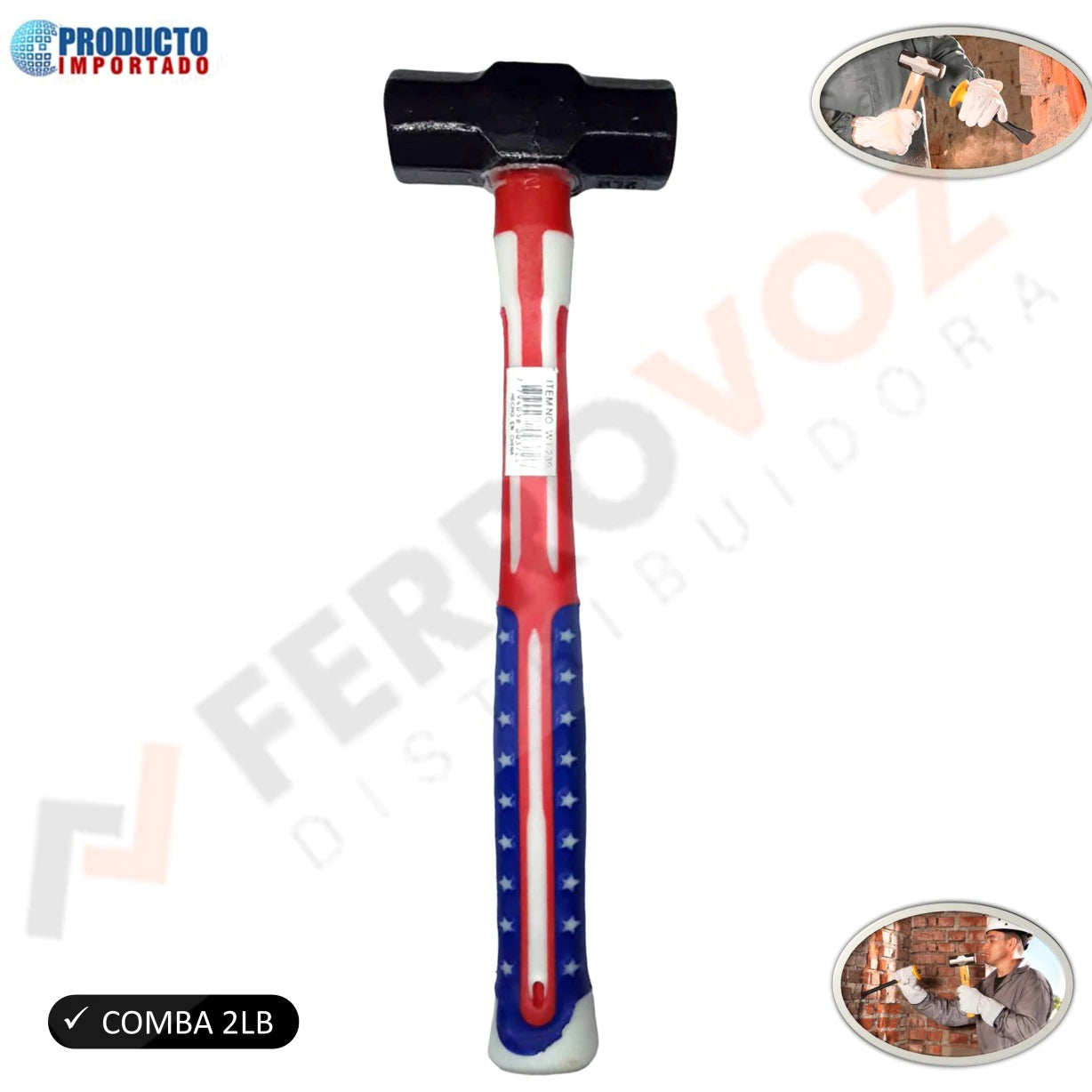 MARTILLO COMBA 2 LB. M/ FIBRA VIDRIO