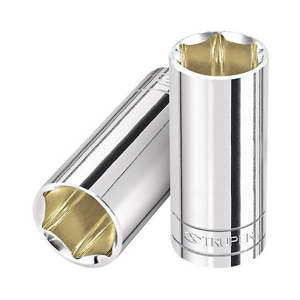 DADO CROMADO TUBULAR HEXAGONAL ENCASTRE 1/2 x 10MM TRUPER